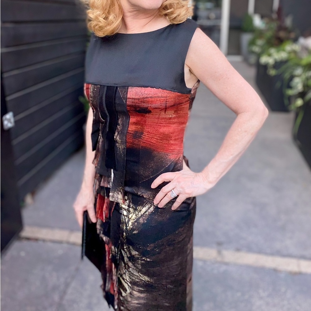 ALBERTA FERRETTI- stunning, silk dress-LIKE NEW